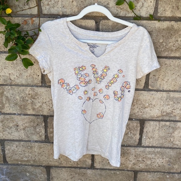 Levi’s • Floral Spell Out Graphic T-Shirt boho - Picture 1 of 3